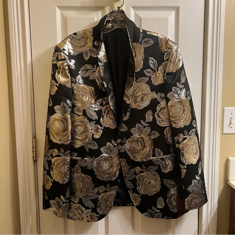 Floral Floral Print Blazer Formal Suit Jacket